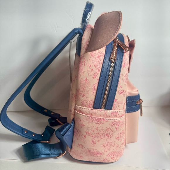 NWT. loungefly Disney Parks Riviera Resort Minnie Mini Pink Backpack Loungefly - Picture 11 of 12